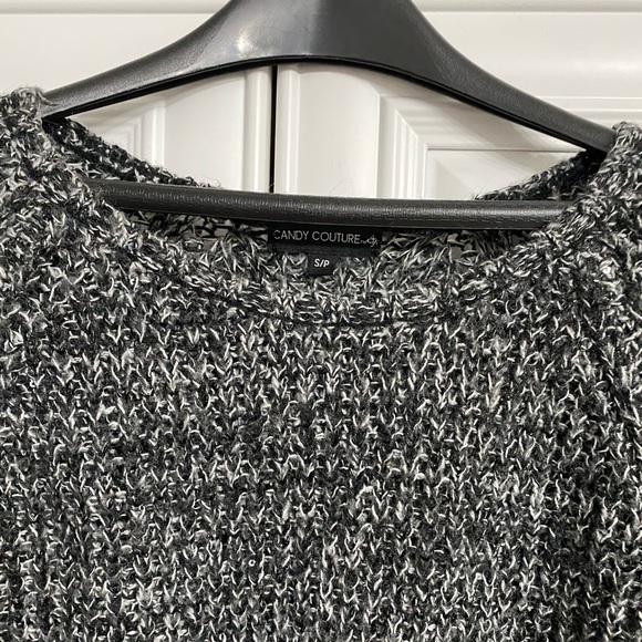 Candy Couture Women’s Size Small Long Sleeve Scoop Neck Sweater Black Loose Knit - Picture 3 of 8